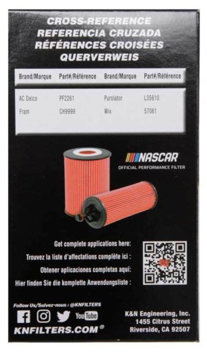Hyundai Sonata Oil Filter - K&N Engineering - Performance Gold - `06-`08